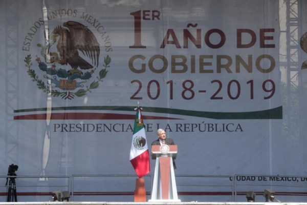 Está en marcha el cambio de régimen, afirma presidente López Obrador en mensaje por primer año de gobierno