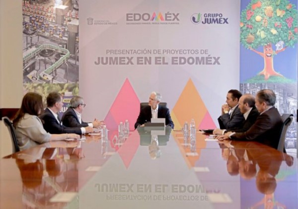 Anuncia Alfredo Del Mazo Proyecto de Expansión del Grupo JUMEX en el Municipio de Ecatepec,