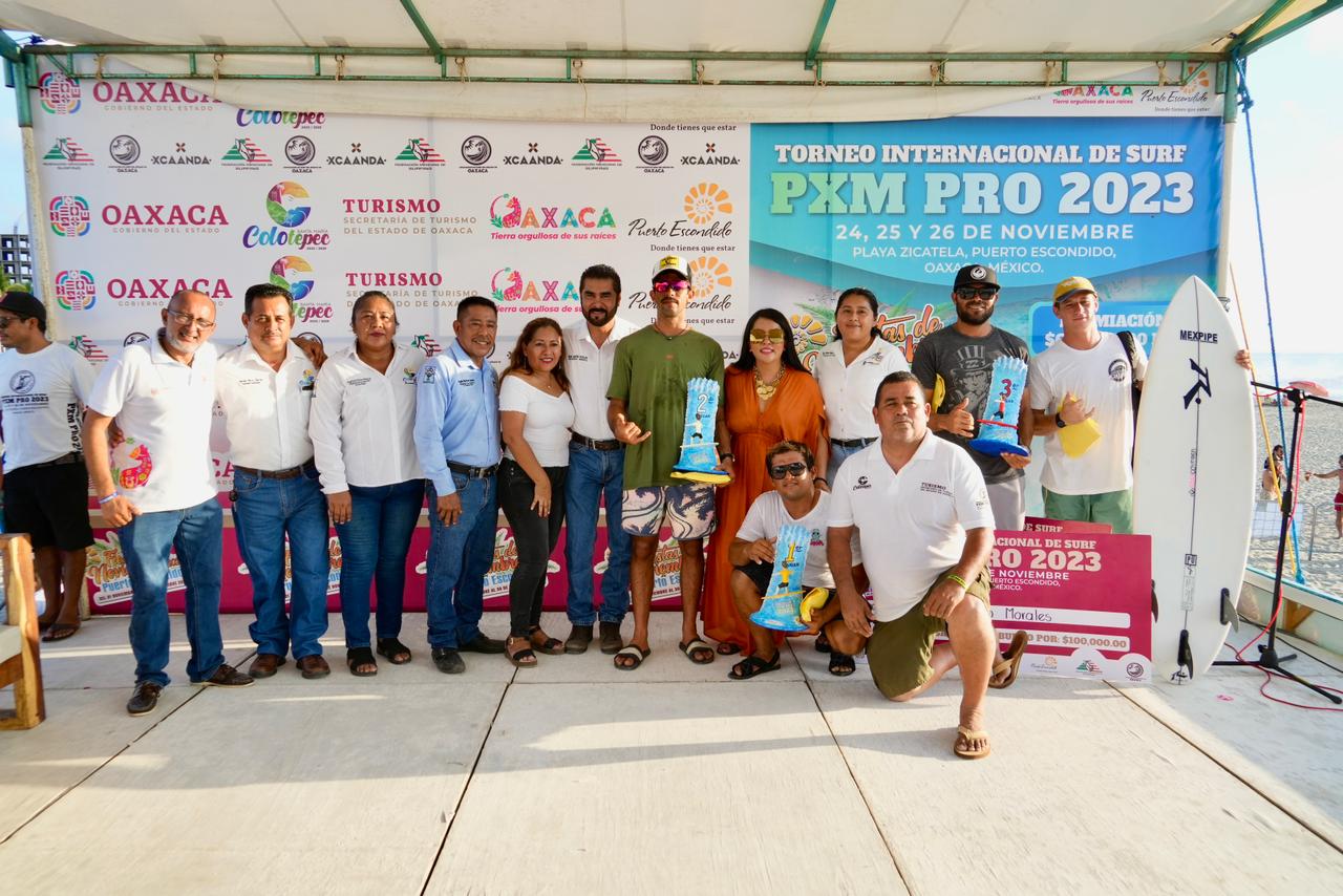 Sectur Oaxaca premia a ganadores del Torneo Internacional de Surf PXM Pro 2023v