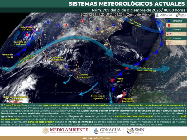 Persistirán bajas temperaturas y vientos del norte para este jueves: Protección Civil