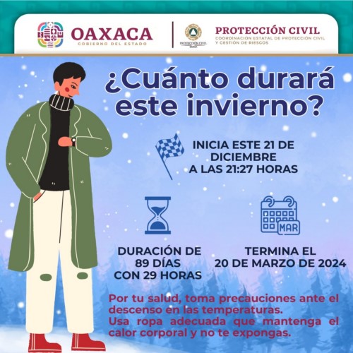 Protección Civil emite recomendaciones ante solsticio de invierno