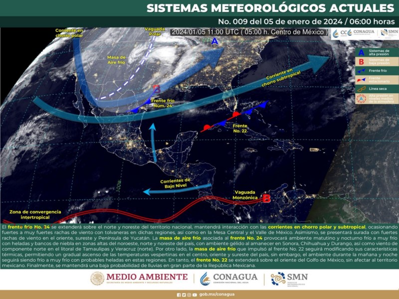 Ambiente fresco al atardecer, vientos moderados y baja probabilidad de lluvias: Protección Civil