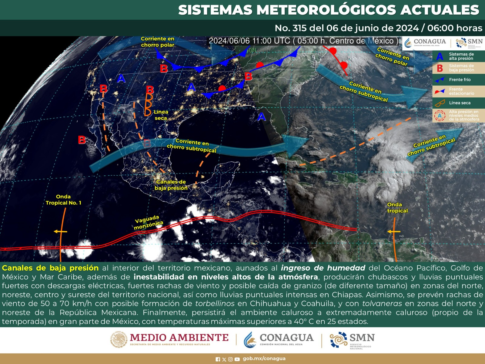 Incrementarán las lluvias y tormentas por la tarde-noche de este jueves en Oaxaca