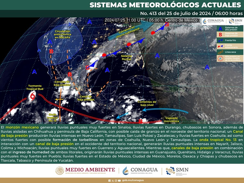 Persistirán las lluvias en Oaxaca para este jueves