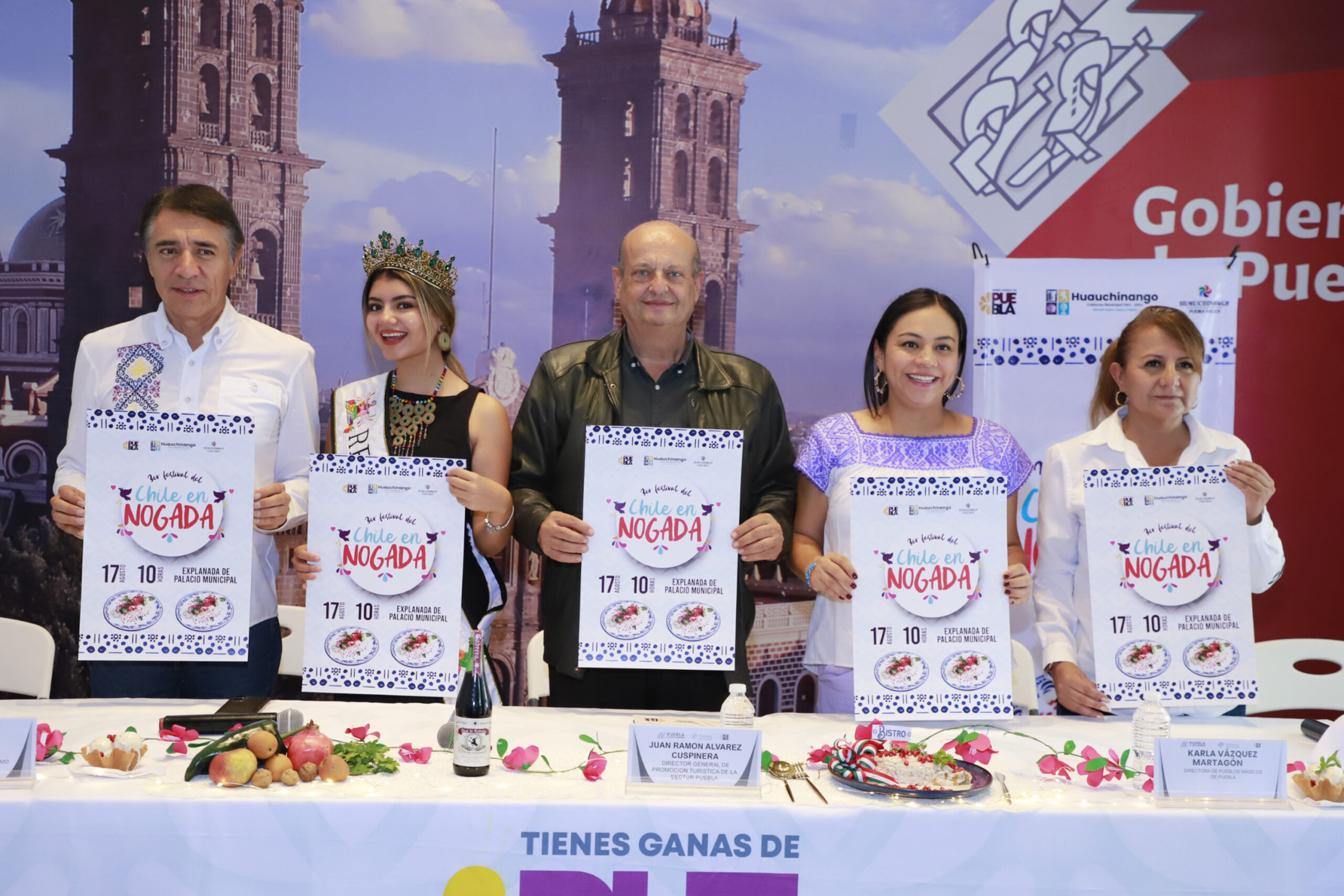 Invitan gobierno estatal y ayuntamiento a Festival del Chile en Nogada en Huauchinango