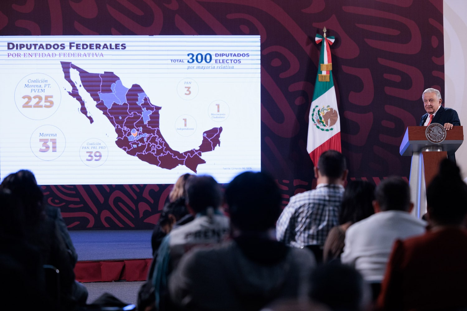 Presidente celebra determinación del TEPJF sobre conformación de Cámara de Diputados