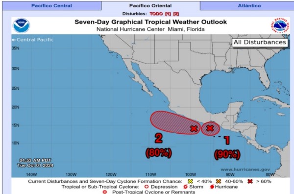 Pronostican lluvias intensas en varias regiones de Oaxaca para los próximos 3 días