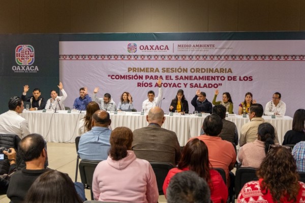 Encabeza Gobernador de Oaxaca sesión ordinaria para el saneamiento de los ríos Atoyac y Salado