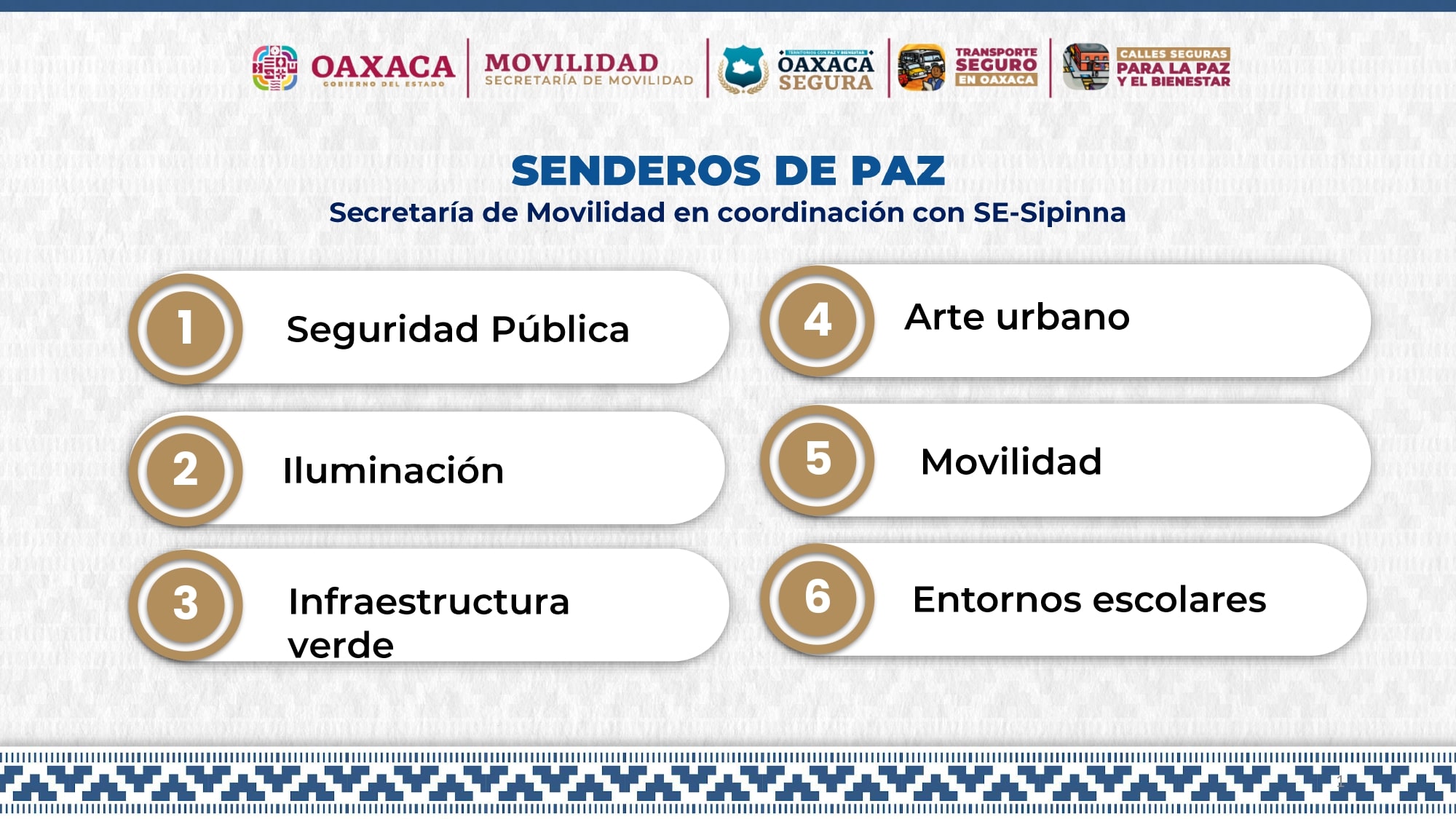Pondrá en marcha Semovi programa Senderos de Paz
