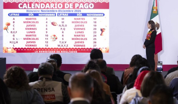 Del 3 al 27 de noviembre se realizará el depósito del bimestre noviembre-diciembre de los Programas para el Bienestar