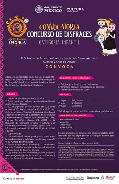 Seculta convoca al primer concurso de Decoración de Fachadas con motivo de la celebración del Día de Muertos