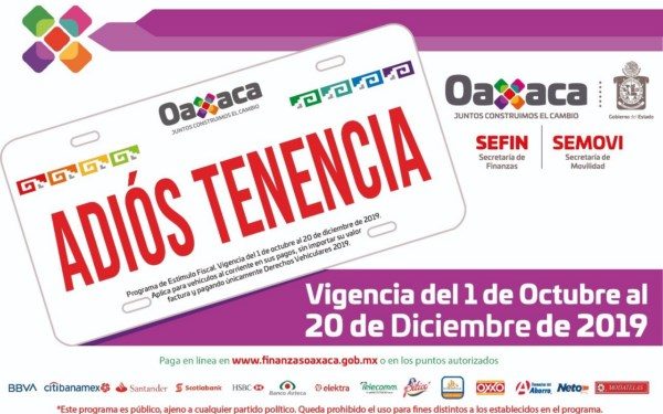 Continuia programa “Adiós Tenencia”.