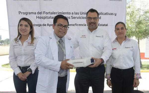 entregó equipos e insumos médicos a unidades aplicativas y hospitales de los Servicios de Salud de Oaxaca (SSO).