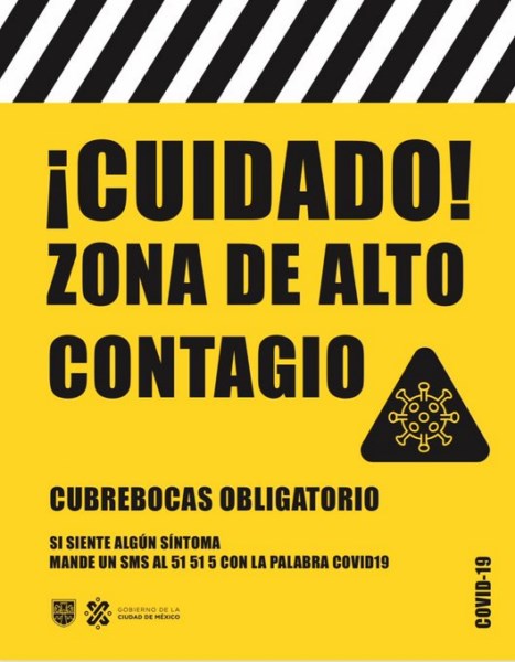 mensajes para alertar a las personas del riesgo por concentración de personas