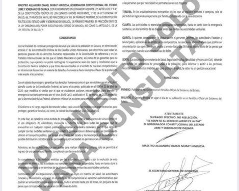 Emite AMH seis nuevas medidas sanitarias para evitar  contagios de COVID-19 en Oaxaca
