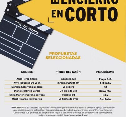 ·         Se entregará un sexto premio especial donado por el cineasta Rigoberto Perezcano