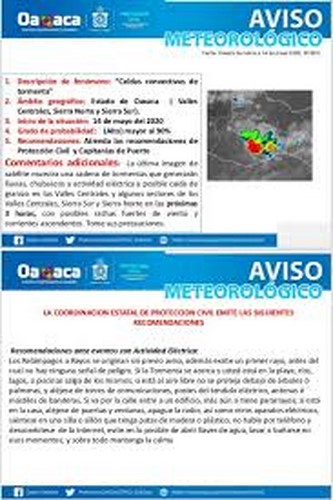 la última imagen de satélite muestra una cadena de tormentas generadas por la baja presión en el sureste del país