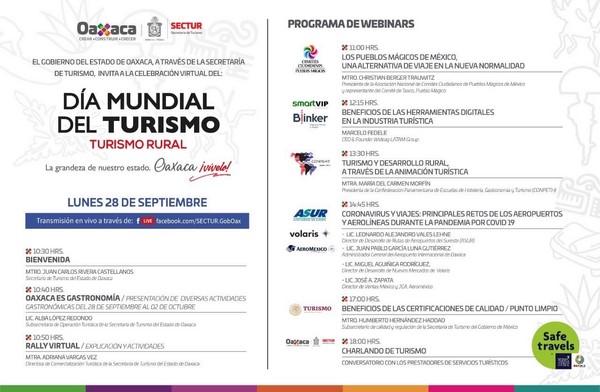 celebración virtual del Día Mundial del Turismo