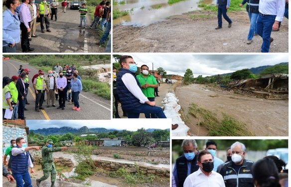 Atiende Aispuro necesidades inmediatas de población afectada por lluvias