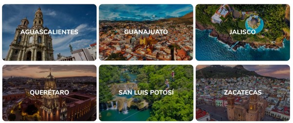 rutas al viajero y posibles “escapadas" a los seis estados integrantes de la estrategia.