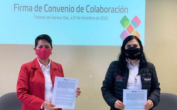firmaron un convenio de colaboración a favor de la niñez oaxaqueña en contextos de movilidad.