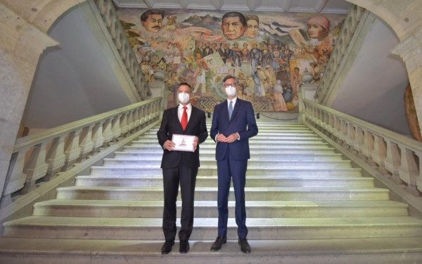 el Embajador de Francia en México reiteró el compromiso de apoyar el desarrollo económico del estado y la región sur- sureste