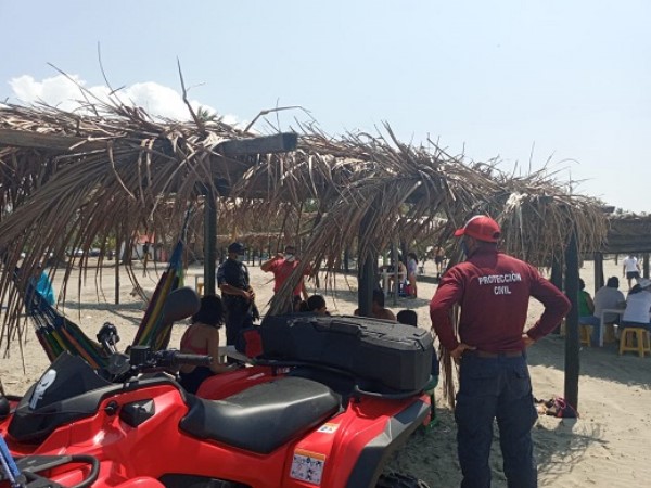 vigilancia en la zona costera que incluyó los balnearios Miramar, Pico de Oro y Playa Azul.