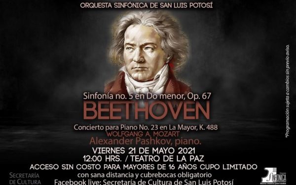 La OSSLP interpretará a Beethoven en concierto virtual