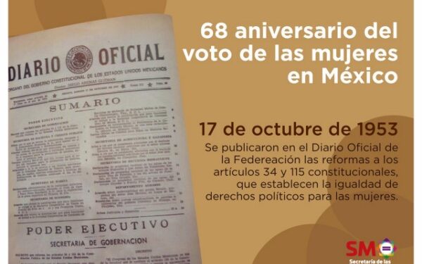 ·         En el aniversario del sufragio femenino se exalta que éste es el resultado del reclamo social y lucha constante de las mujeres