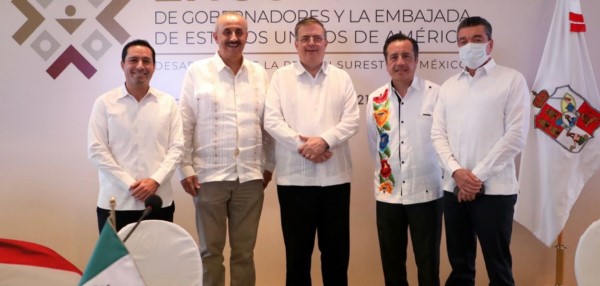 *Asiste a encuentro con Embajada de EU y presenta acciones en materia económica para impulso del sureste de México