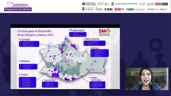   Ante panelistas nacionales e internacionales, la titular de la dependencia presentó los resultados del rediseño e implementación de CDMs con enfoque de género e intercultural