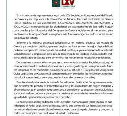 Jucopo trabajan reformas a la Ley de Derechos de los Pueblos y Comunidades Indígenas