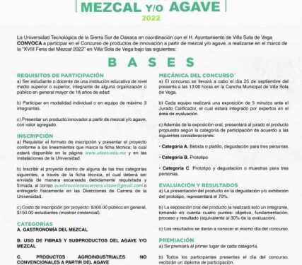 se realiza en la comunidad de Villa Sola de Vega, en el marco de la “XVIII Feria del mezcal”