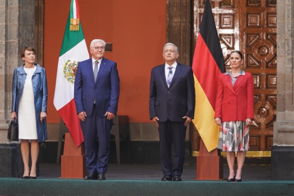 recibió en Palacio Nacional la visita oficial del presidente de la República Federal de Alemania,