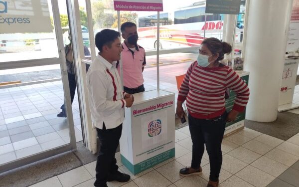 ·         A través del Instituto de Atención Integral al Migrante Oaxaqueño se instaló un módulo de atención en la terminal de autobuses ADO,