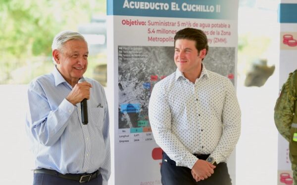 La obra beneficiará a alrededor de 500 mil habitantes de la zona conurbada de Monterrey