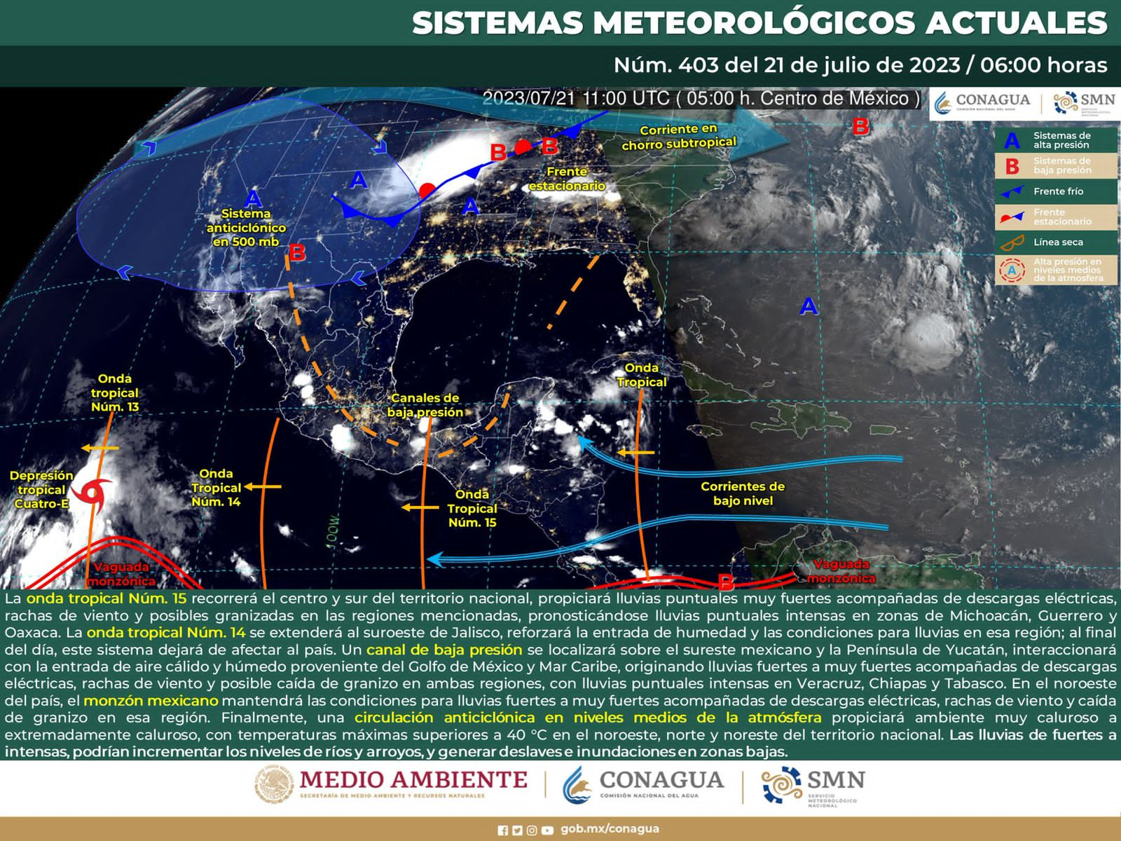 l día se esperan condiciones de cielo despejado a medio nublado con ambiente fresco a muy caluroso,