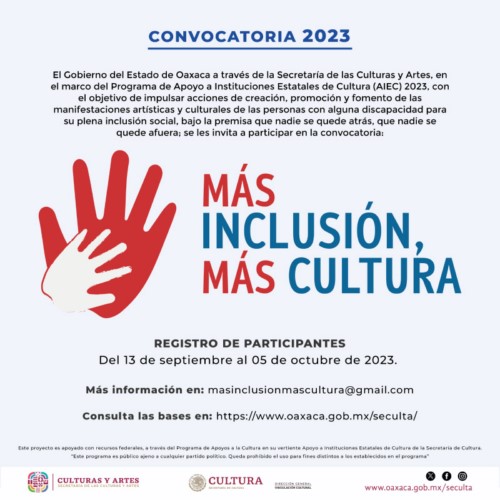 acciones que facilitan la inclusión de las personas con discapacidad en el arte y la cultura.