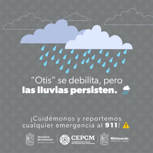 se presentarán precipitaciones en gran parte del territorio michoacano,