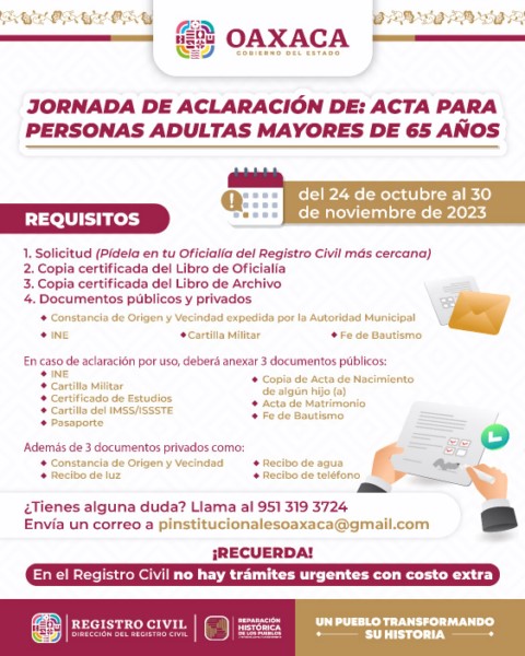 este trámite hasta el 30 de noviembre, presentando la documentación que marca la convocatoria