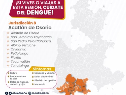 Puebla, con presencia de dengue en 108 municipios: Salud
