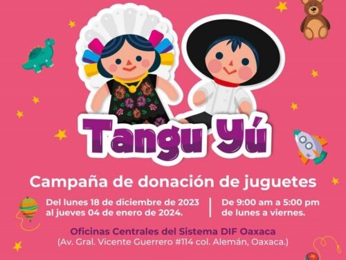 Reitera DIF Oaxaca invitación para donar juguetes que se entregarán el 6 de enero