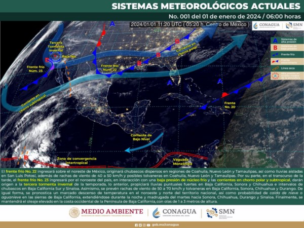 continuarán con sensación de frío en los Valles Centrales, Sierra de Juárez, Sierra Sur y Mixteca.